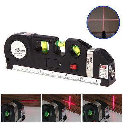 Multipurpose Laser Level 4 In 1 Horizon Vertical Measure Line 8ft Measure Adjusted Standard and Metric Rulers