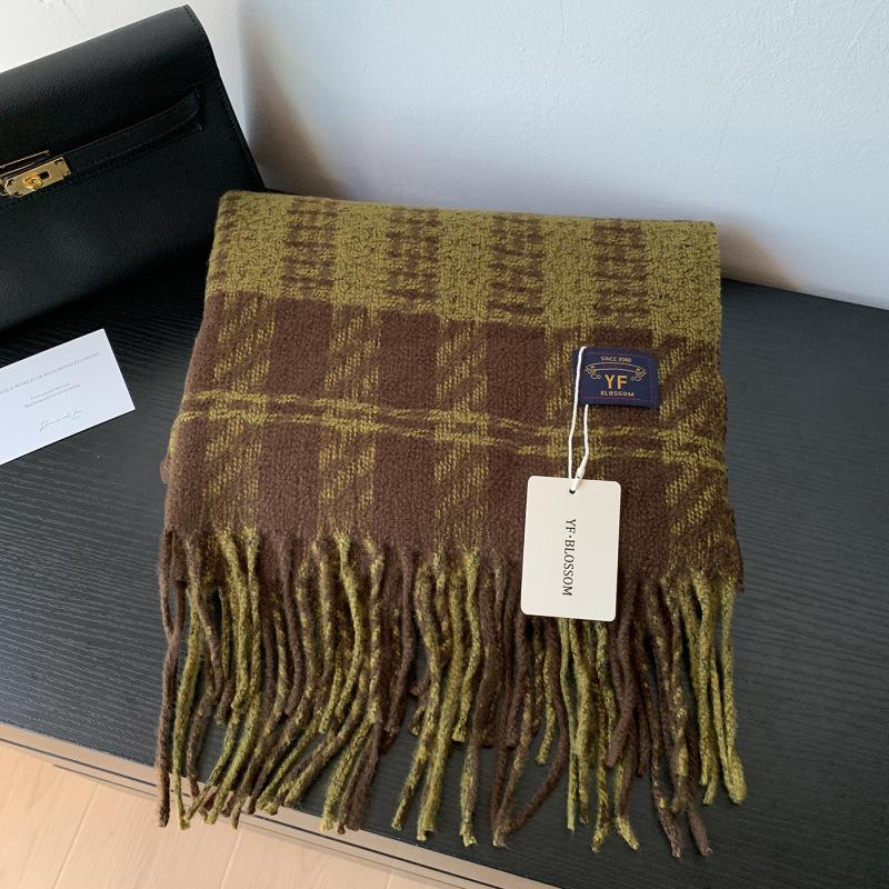 

New Women Men Black Plaid Scarf Korean Style Winter Warm Soft Fringe Shawl Vintage Checkered Wrap Scarves For Ladies Male Unisex One Size& 8Y