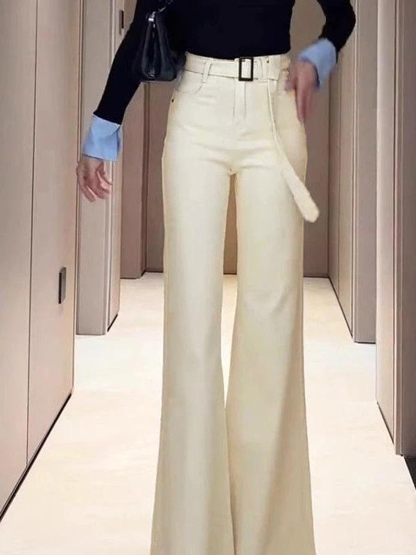 2025 New Plus Size High Waist Wide Leg Jeans for Women - Loose, Slimming, Floor-Length, Autumn Fashion, Sweet & Cool Commute Style