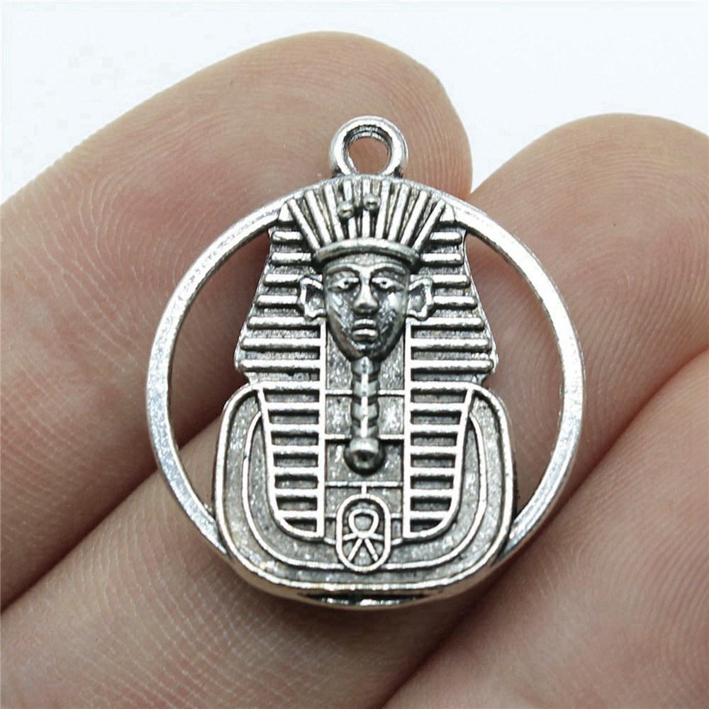 Charms Egipski Faraon Szef Wisiorki Vintage Biżuteria Materiały QC048