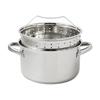 Mainstays Edelstahl 4-Quart Dampfgarer mit Glasdeckel, Induktionsgeeignet, Spülmaschinenfest, Gemüse, Fisch