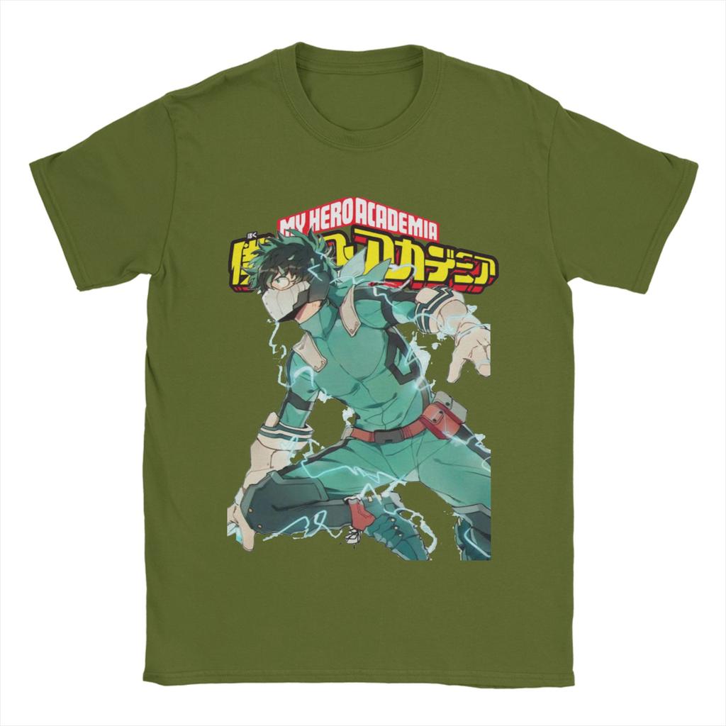 My Hero Academia Deku Full Cowl My hero Academia T-Shirt Men's Cotton Clothes Novelty Round Neck Short Sleeve
