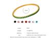 Multicolor Zircon Gold-Plated Titanium Steel Elastic Bracelet