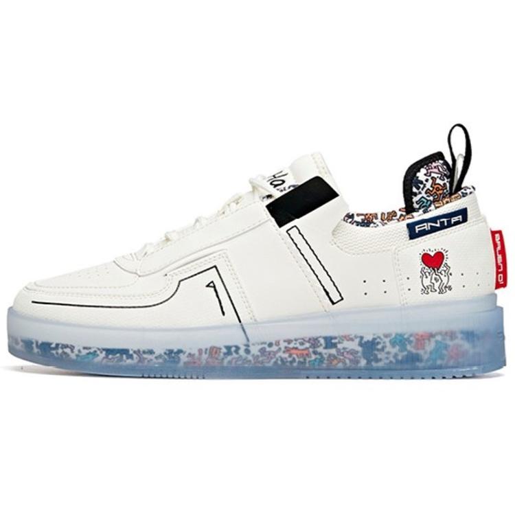 

new Anta Coverage Warm Slip Resistant Low Top Skateboard Shoes Men s White Black 39