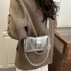PU Chain Bag Small Square Bag Women's Bag European Solid Color Chain Bag Shoulder Armpit Bag Handbag