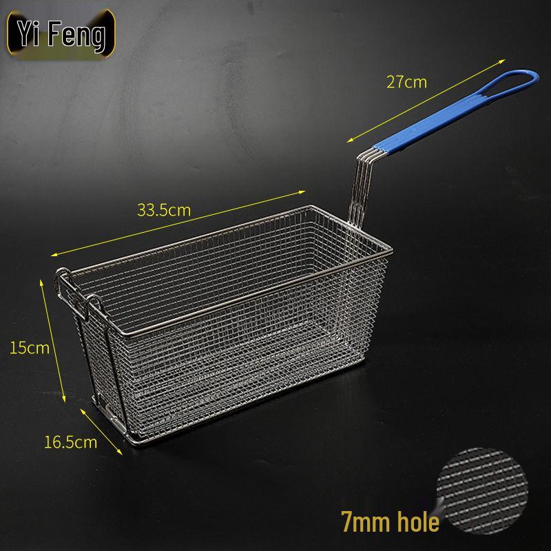 304 Stainless Steel Frying Basket for Electric Fryer - Oil Control, Thickened Design for Frying Skewers and French Fries