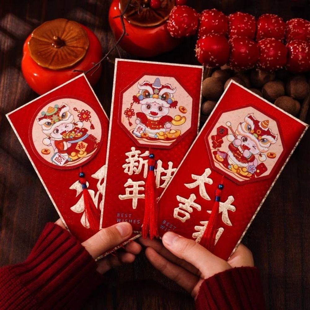 2 Pcs the Chinese Zodiac Snake Year Money Envelope Blessing Lucky Money Pockets Celebration Party