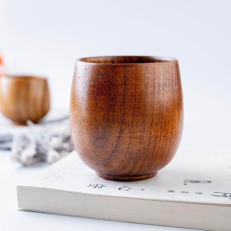 Creative Wooden Cup Japanese-style Small Teacup Anti-scalding Tea Set Tea Cup Household Solid Belly Cups Household Tableware