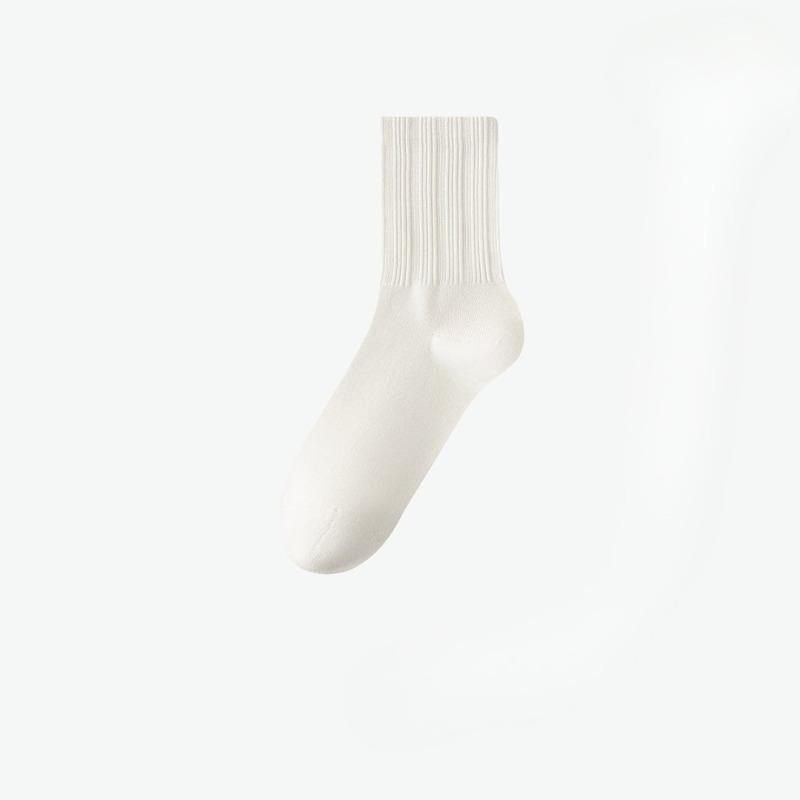 Herbst- und Winter Herren Mid-Calf Socken, Aloe Vera Ätherisches Öl Antibakteriell, Desodorierend, Verdickt Warm, Reine Baumwolle Hochelastisches Bündchen Socken