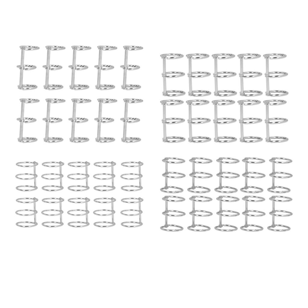 10Pcs 3 Ring Metal Loose Leaf Binders Stainless Steel Book Rings Po Album Binding Spines For Notebook Travel Diary
