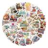 60 New Flower Books Graffiti Stickers Notebook Suitcase Water Cup Personalized Decorative Waterproof Stickers