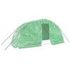 VidaXL Serre avec cadre en acier vert 10 m² 5x2x2,3 m, polytunnel, serre à cadre froid, serre pour tomate, serre de jardin, 364085