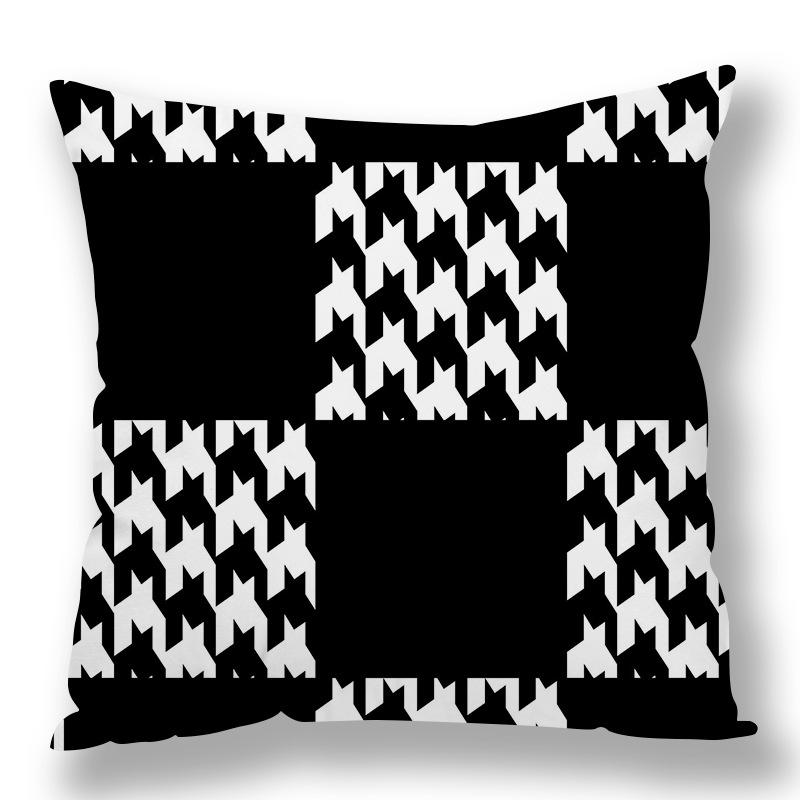 Abstract Houndstooth Geometric Pillow Cover Design Pillow Waist Premium Durable Quality Useful Practical Reliable