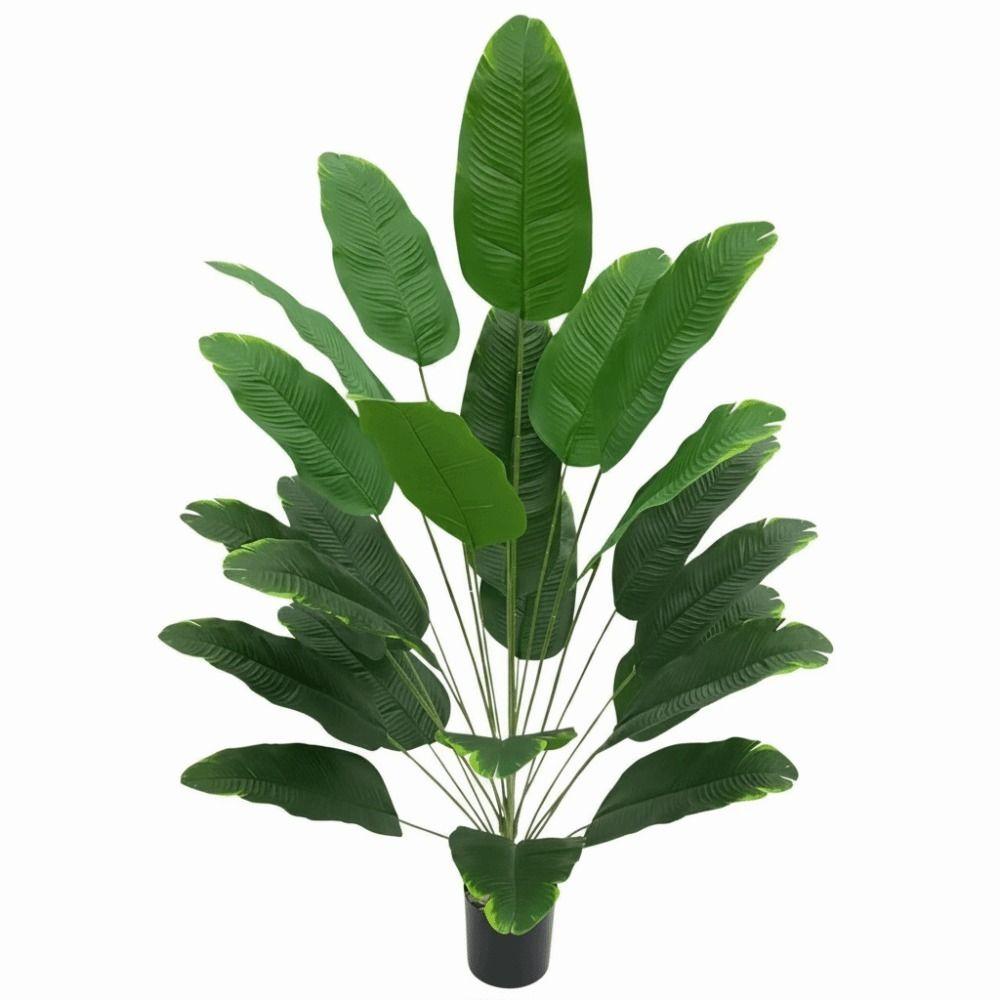 Material Plástico Plantas Artificiais Tamanho Grande Plantas Falsas Folha de Bananeira Artificial Decoração de Festa