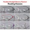 Flexibelt Ultralätt båglöst minne Titan Magnetiska läsglasögon Styrka +1,0~+4,0 Glasögon Presbyopiska glasögon Läsglasögon