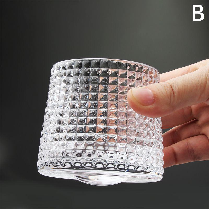 

Креативные стаканы для виски, прочная вращающаяся стеклянная посуда, коктейли, вино, бренди, кружка для воды, сока, чая, стакан для вечеринки