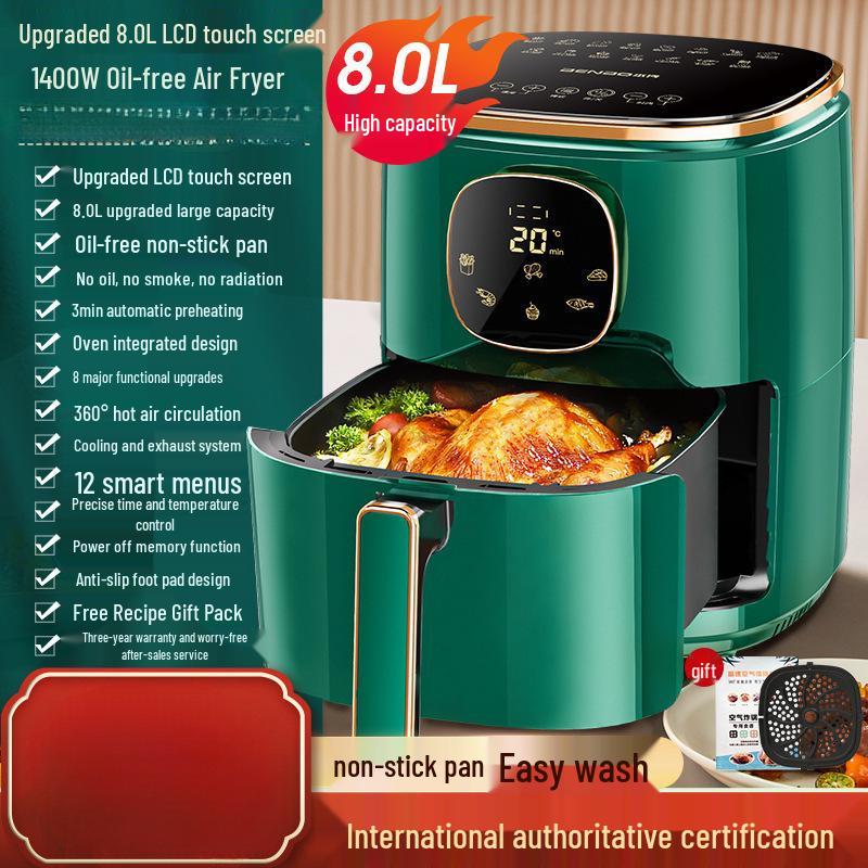 2025 Multifunctional German Air Fryer with Visible Frying Pot, Large Capacity Oven, Integrated Base Heating