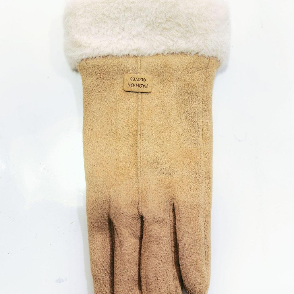 New Suede Fleece Women's Touchscreen Winter Gloves: Warm, Windproof, Cold-Resistant, Ideal for Outdoor Use