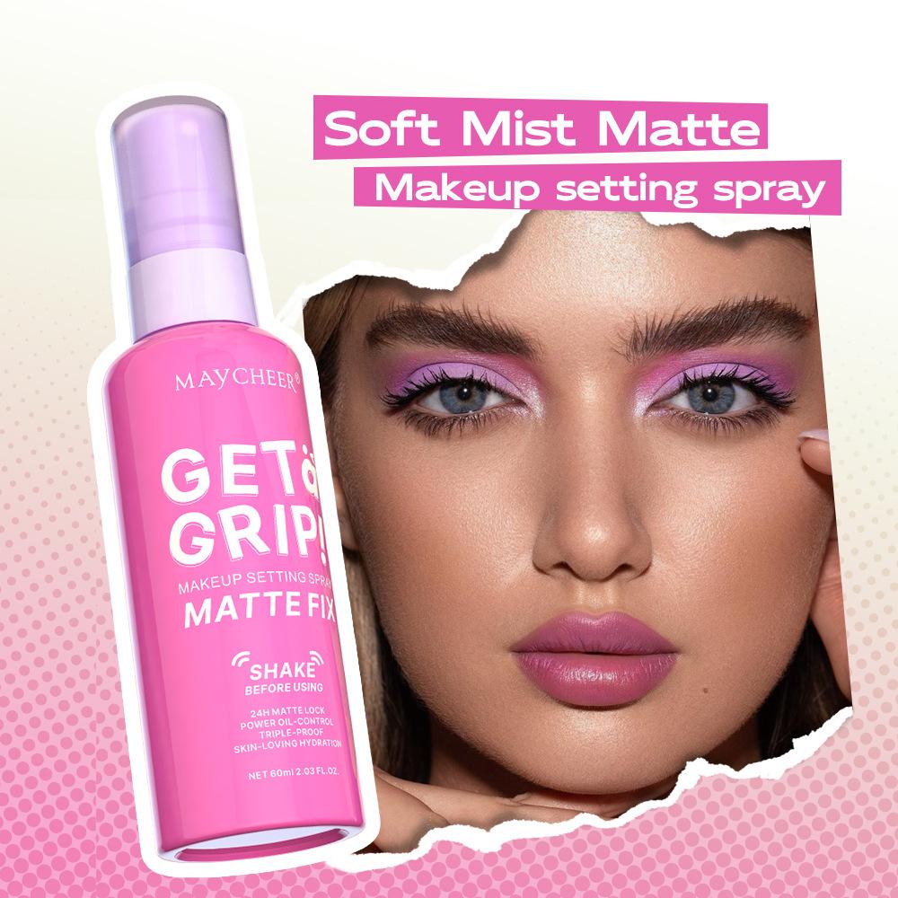 Spray fixateur de maquillage longue tenue, hydratant, liquide pour le visage, finition mate non collante, spray fixateur, contrôle du sébum. Cosmétiques