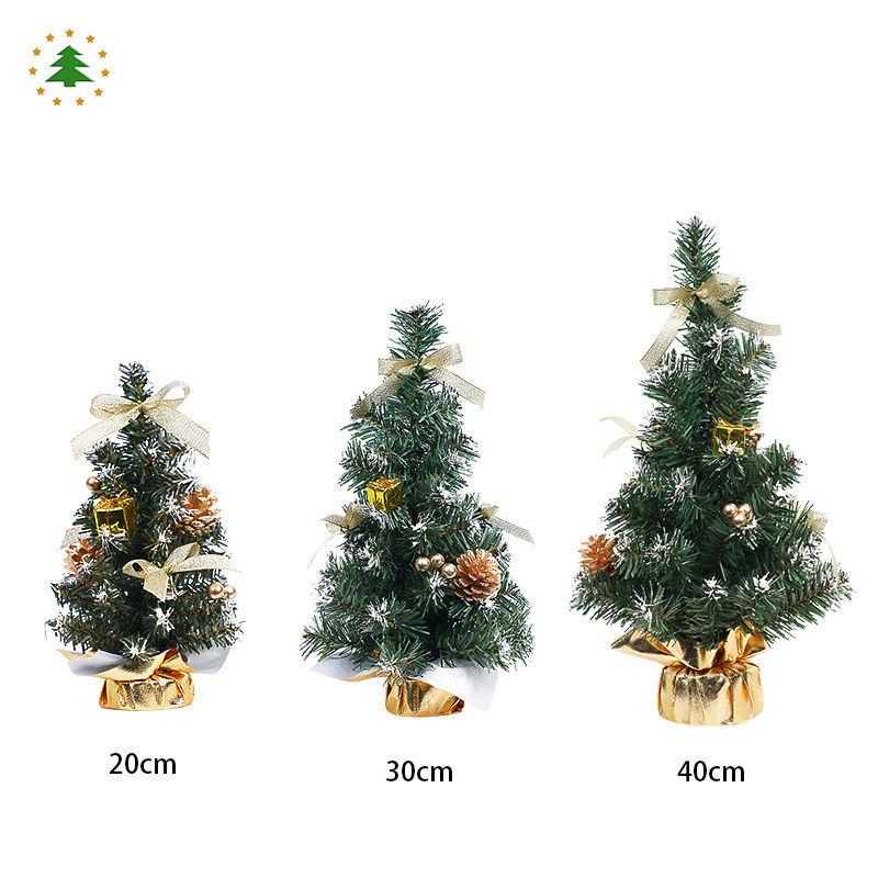 20/30/40cm DIY Christmas Desktop Tree with Ornaments - Potted Decorations