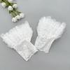 Girls Lace Cuffs Gothic Gloves Steampunk Wrist Cuff Cosplay Accessory for Womens Wedding Party Dress