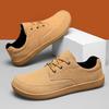 Men's Shoes Autumn Trend Comfortable Casual Shoes Soft Sole Soft Surface Fashion Wide Last Shoes Men's Suede Lace-up Trendy Shoes Wide Head Shoes