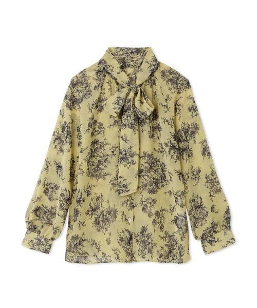 

Mira Owen Блуза з краваткою-метеликом Flower Up 09WFB231015 YEL 0 2-Way (Сумісний набір) Жіночі