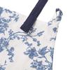 Francfranc Botanical Cotton Full Apron, Blue, 100% Cotton, Floral Print, with Pockets