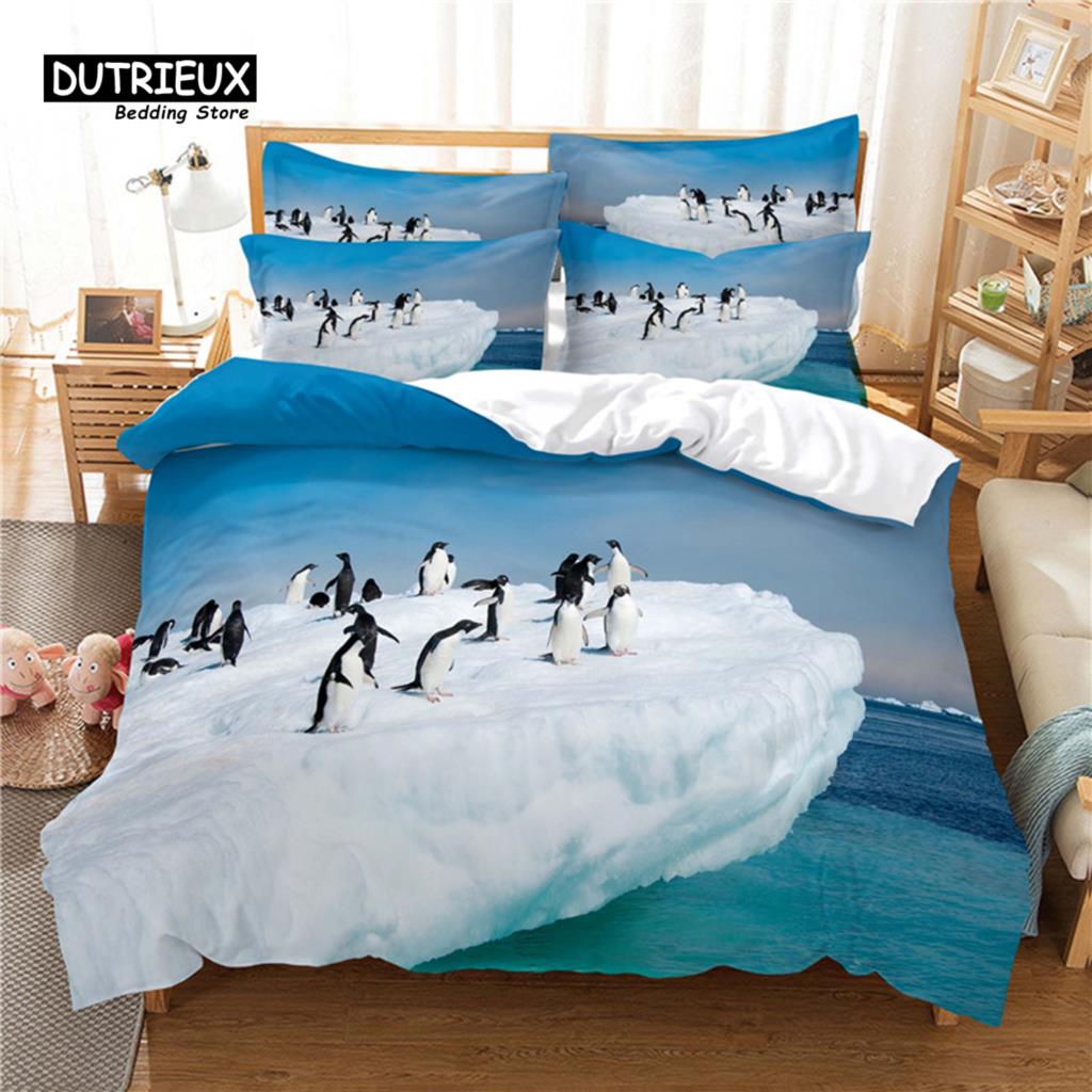 Beautiful Scenery Bedding Set, Wave 3Pcs Duvet Cover Set, Soft Comfortable Breathable Duvet Cover, For Bedroom Guest Room Decor