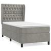 Sommier à lattes et matelas - Maison Exclusive - Velours gris clair - 90x200 cm - Tête de lit réglable