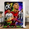 CR7 Θρύλος του Ποδοσφαίρου Ζωηρό Σχέδιο Ζεστή Κουβέρτα Φλις Κουβέρτα για Υπνοδωμάτιο, Σαλόνι, Καναπέ και Ύπνο