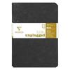 Clairefontaine - Pack of 2 A5 Notebooks 96 Lined Pages 90 G - Glossy Card Cover with Leather Grain, Black