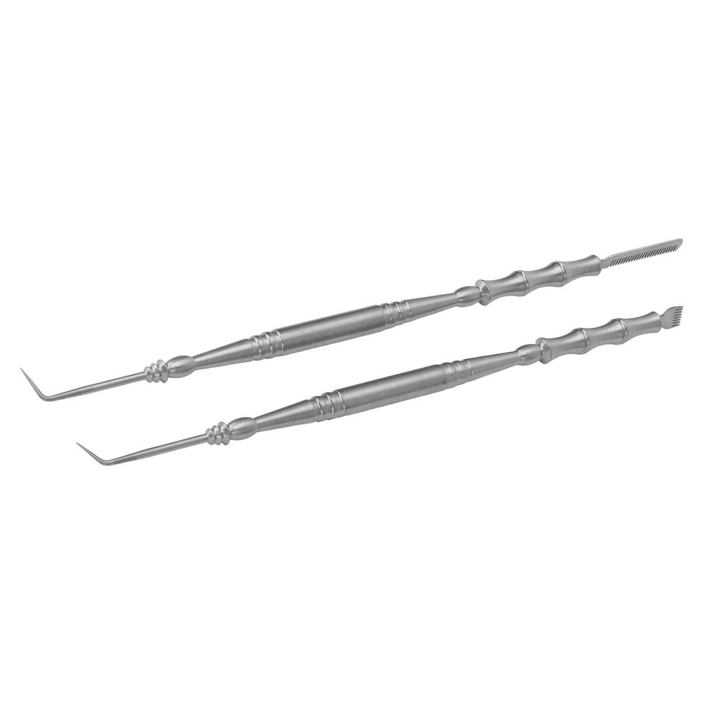 2pcs Eyelash Lift Tool Bamboo Joint Shape Handle Double Head Lash Perm Tool with Comb for Perming Eyelashes