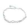 S925 Sterling Silver Cross & Circle Double Layer Bracelet – Elegant, Versatile, Light Luxury Fashion.