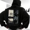 Heavy Terry Hooded Sweater CALIFORNIA Coconut Tree + Positive Energy Slogan Print Casual Style Jumper
