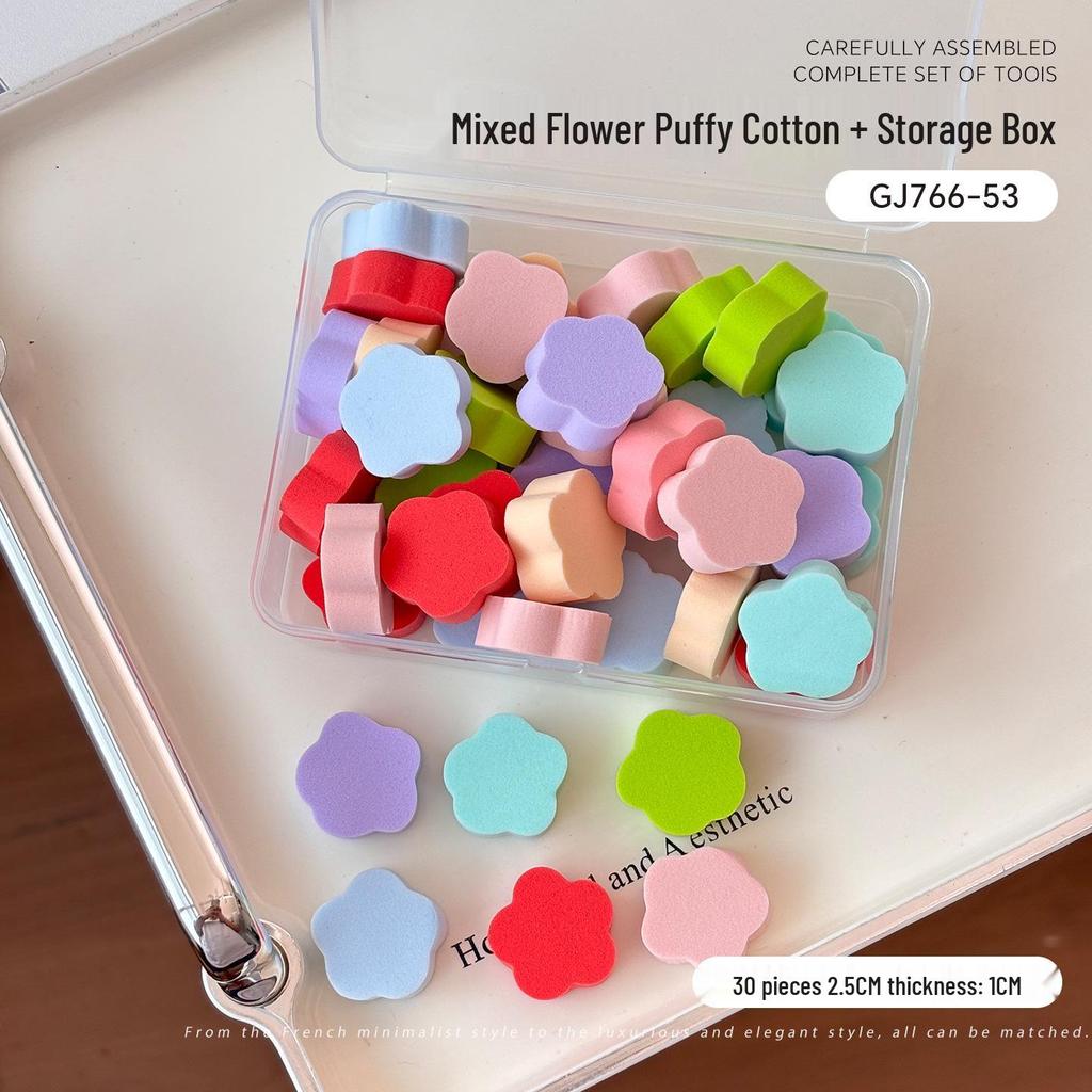 Nail Art Sponge: Professional Small Square Blending Tool for Gradient Blush and High-Density Cotton Application