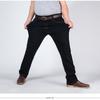 Large Size Jeans Men Straight High Waist Elastic Loose Spring Middle-aged Large Size Men's Trousers
