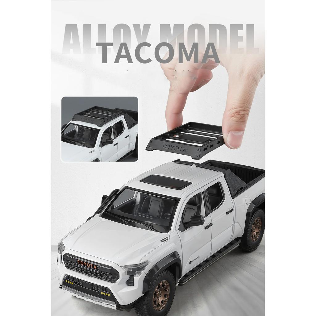 1/24 Toyota Tacoma Picku Wagon Alloy Model Car Toy Diecasts Casting Sound and Light Car Toys for Children Vehicle