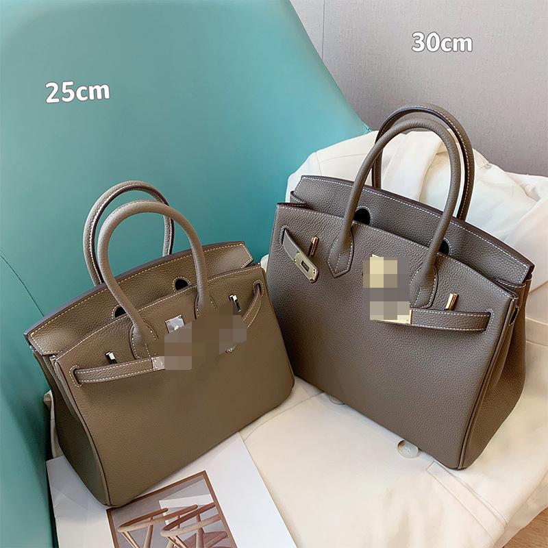 Leather Bag Classic 30 20 25 Platinum Bag Top Cowhide Premium Handbag Wedding Bag Women