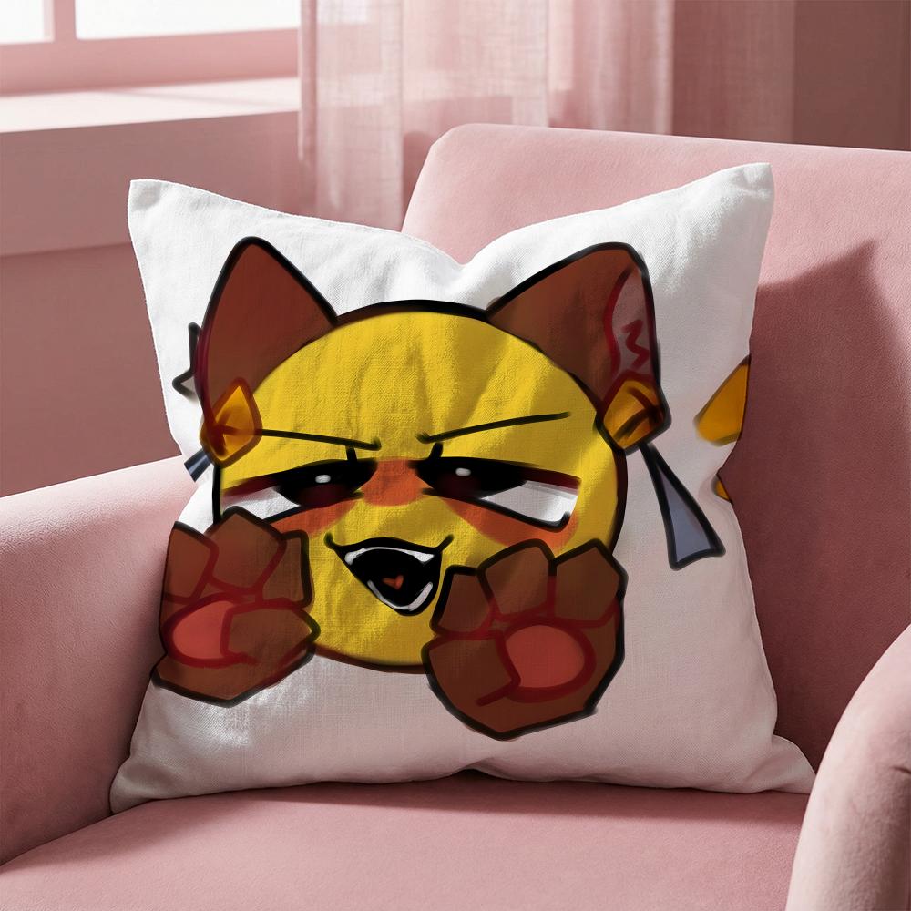 S-Soybean Expression2 EMOTICON Cushion Cover Multi-Scene Pillow Cover for Home & Car - Reversible, Soft & Durable for Daily Use