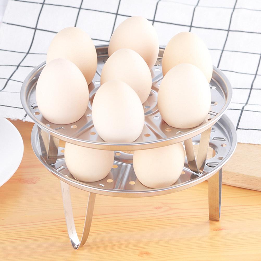 7-Hole Single Layer Egg Steamer Stainless Steel Egg Cooking Tray Nutrient-Retaining Steaming Rack for Eggs Seafood Vegetables