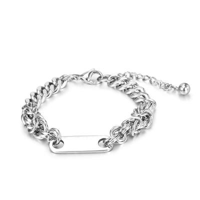 New Bracelet Men In European And American Hip -Hop Fingerprint Titanium Steel Hand Ornaments