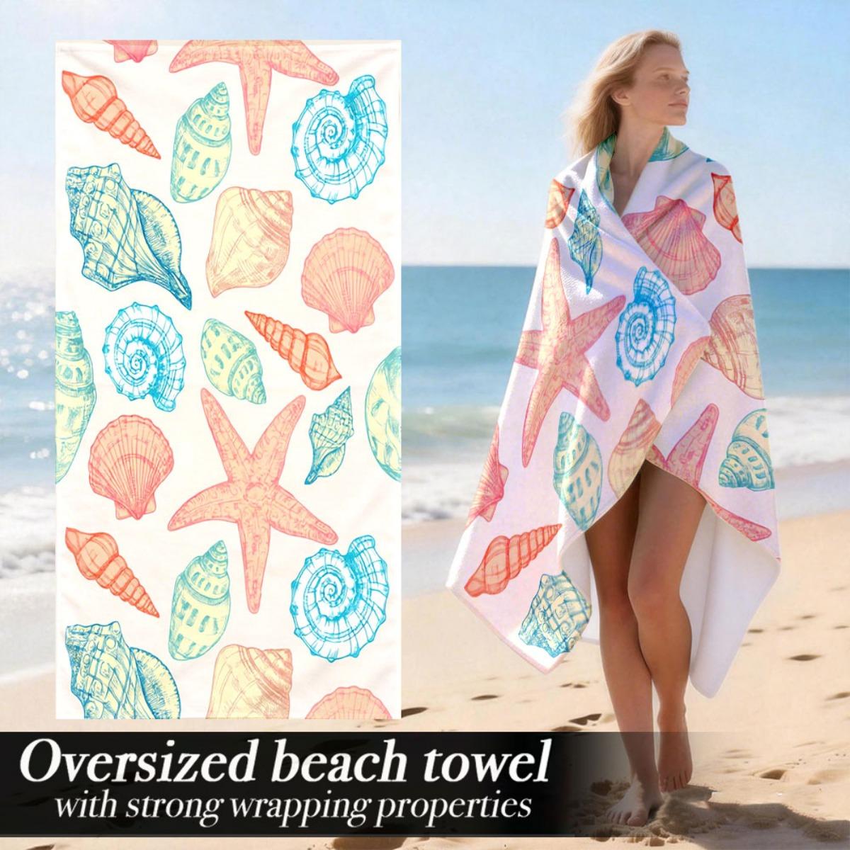 

Extra Large Luxury Oversized Beach Towel | Soft Lightweight Microfiber With Strong Wrapping Properties | Perfect For Outdoor Act W40*H60(CM)