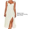 Women Dress Flower Pattern Fine Texture Cotton Women Casual Fashion Sundress Midi Slip Dress Birthday Gift