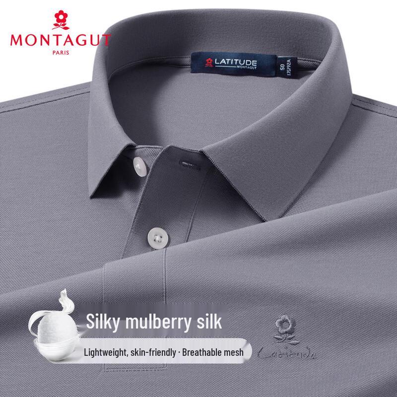 Montagut 15% Silk Blend Breathable Men's Polo Shirt