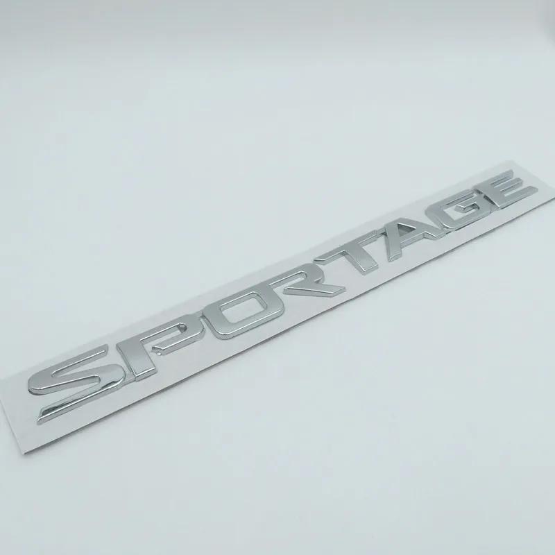 1pcs 3D ABS SPORTAGE car Letter Rear trunk Decals Emblem badge sticker Decal styling Accessories