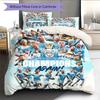 The Blues Team  Bedding Quilt Set Quilt Cover Pillowcase Home Decoration Birthday Gift (1 * Duvet Cover + 2 * Pillowcase, Without Core)