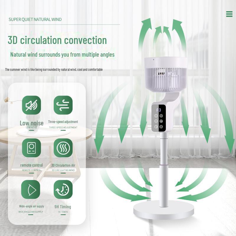 Camel Silent Floor-Standing 8-Shaped Air Circulation Fan for Dorms