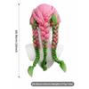 Demon Slayer Kanroji Mitsuri Cosplay Wig|Pink-Green Gradient Double Braids|Anime Role-Play Hairstyle|High-Temp Fiber Synthetic