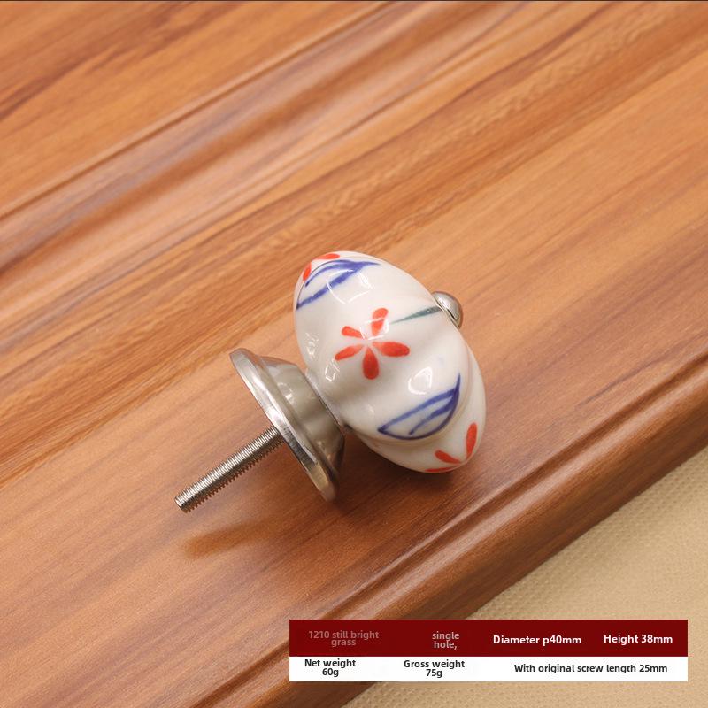 Modern American Ceramic Pumpkin Cabinet Handle